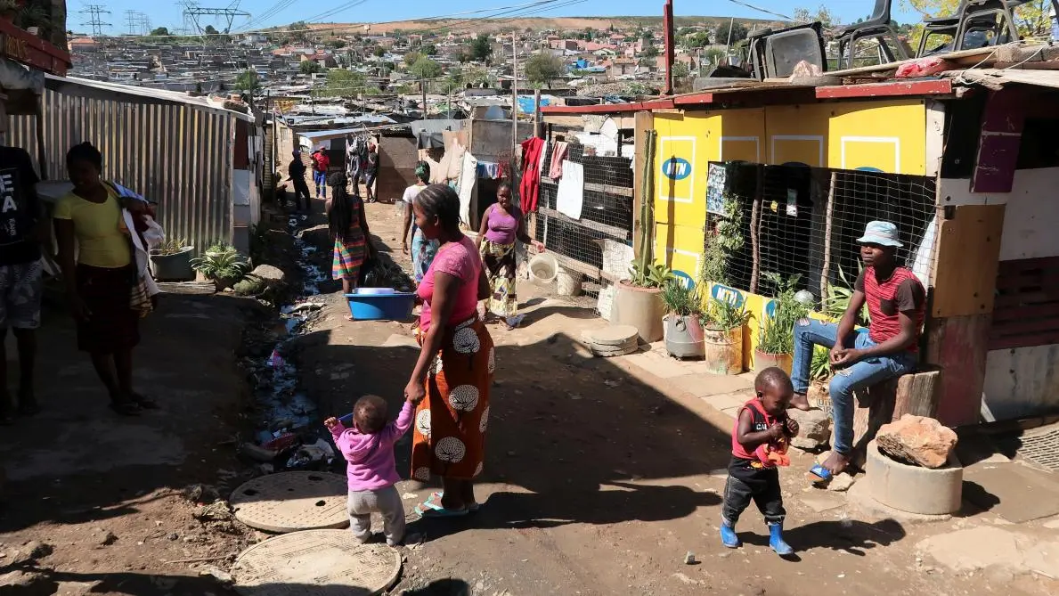 Bidonville en Afrique du sud